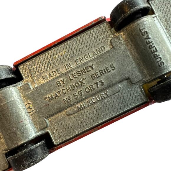 Vintage 1973 Matchbox Mercury Station Wagon, Red with Cobra Decal - Picture 7 of 9